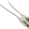 Кабель USB2.0 NingBo USB A(m) - USB B(m), 1.8м, прозрачный