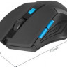 Мышь Defender Accura MM-275, оптическая, беспроводная, USB, черный и синий [52275]