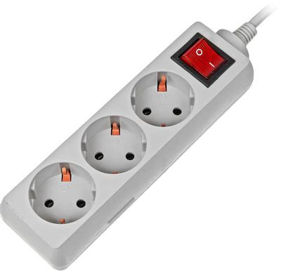 Сетевой фильтр Buro BU-SP1.8_USB_2A-W, 1.8м, белый