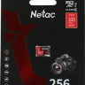 Карта памяти microSDXC UHS-I U3 NETAC P500 Extreme Pro 256 ГБ, 100 МБ/с, 30X, Class 10, NT02P500PRO-256G-S, 1 шт., без адаптера
