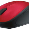 Мышь Logitech M235, оптическая, беспроводная, USB, красный и черный [910-003412]