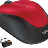 Мышь Logitech M235, оптическая, беспроводная, USB, красный и черный [910-003412]