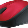 Мышь Logitech M235, оптическая, беспроводная, USB, красный и черный [910-003412]