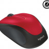 Мышь Logitech M235, оптическая, беспроводная, USB, красный и черный [910-003412]