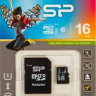 Карта памяти microSDHC UHS-I Silicon Power 16 ГБ, 85 МБ/с, Class 10, SP016GBSTHBU1V10SP, 1 шт., переходник SD