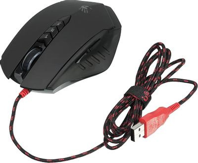 Мышь A4TECH Bloody V8, игровая, оптическая, проводная, USB, черный
