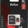 Карта памяти microSDHC UHS-I U1 NETAC P500 Extreme Pro 16 ГБ, 90 МБ/с, Class 10, NT02P500PRO-016G-R, 1 шт., переходник SD