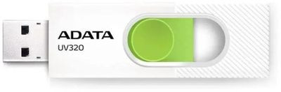 Флешка USB A-Data UV320 32ГБ, USB3.2, белый и зеленый [auv320-32g-rwhgn]