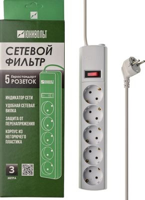 Сетевой фильтр Philips CHP4336BA/51, 2м, черный