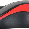 Мышь Oklick 115S, оптическая, проводная, USB, черный и красный [711637]