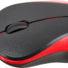 Мышь Oklick 115S, оптическая, проводная, USB, черный и красный [711637]