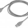 Кабель USB2.0 Buro USB A(m) - USB A(f), 1.8м, блистер, серый [bhp ret usb_af18]