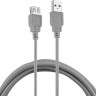 Кабель USB2.0 Buro USB A(m) - USB A(f), 1.8м, блистер, серый [bhp ret usb_af18]