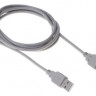 Кабель USB2.0 Buro USB A(m) - USB A(f), 1.8м, блистер, серый [bhp ret usb_af18]