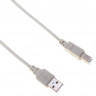 Кабель USB2.0 Buro USB A(m) - USB B(m), 1.8м, блистер, серый [bhp ret usb_bm18]
