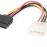 Кабель питания PREMIER 6-096-SATA-PS, SATA (прямой) - Molex 8981 (прямой), 0.15м, пакет