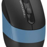 Мышь A4TECH Fstyler FB10C, оптическая, беспроводная, USB, черный и синий [fb10c ash blue]