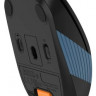 Мышь A4TECH Fstyler FB10C, оптическая, беспроводная, USB, черный и синий [fb10c ash blue]