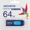 Флешка USB (Type-C) A-Data UC300 64ГБ, USB3.2, синий и голубой [acho-uc300-64g-rnb/bu]