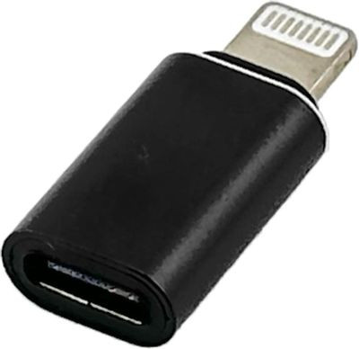 Переходник Buro BU-LIGHT-TYPEC(F), USB Type-C (F) - Lightning (m), черный