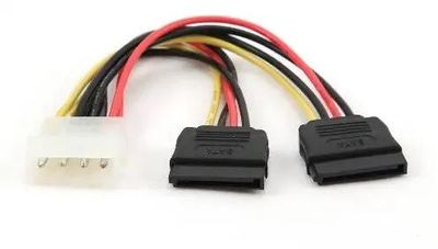 Кабель питания PREMIER 6-096-SATA-PSY, Molex 8981 (прямой) - SATA (прямой), 0.15м, пакет