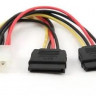 Кабель питания PREMIER 6-096-SATA-PSY, Molex 8981 (прямой) - SATA (прямой), 0.15м, пакет