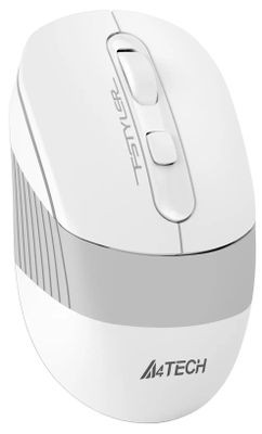Мышь A4TECH Fstyler FB10C, оптическая, беспроводная, USB, белый и серый [fb10c grayish white]