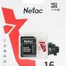 Карта памяти microSDHC UHS-I U1 NETAC P500 Eco 16 ГБ, 90 МБ/с, Class 10, NT02P500ECO-016G-R, 1 шт., с адаптером