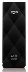 Флешка USB Silicon Power Blaze B20 64ГБ, USB3.0, черный [sp064gbuf3b20v1k]