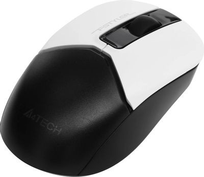 Мышь A4TECH Fstyler FB12, оптическая, беспроводная, USB, белый и черный [fb12 panda]