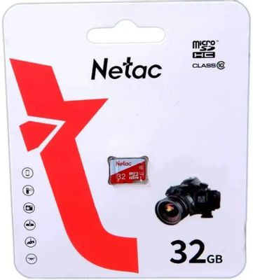 Карта памяти microSDHC UHS-I U1 NETAC P500 Eco 32 ГБ, 80 МБ/с, Class 10, NT02P500ECO-032G-S, 1 шт., без адаптера