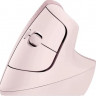 Мышь Logitech Lift, вертикальная, оптическая, беспроводная, USB, розовый [910-006487]