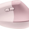 Мышь Logitech Lift, вертикальная, оптическая, беспроводная, USB, розовый [910-006487]