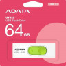 Флешка USB A-Data UV320 64ГБ, USB3.2, белый и зеленый [auv320-64g-rwhgn]