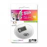 Флешка USB Silicon Power Touch T01 16ГБ, USB2.0, черный и серебристый [sp016gbuf2t01v1k]