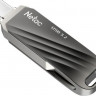 Флешка USB NETAC US11 32ГБ, USB3.2, черный и серебристый [nt03us11c-032g-32bk]