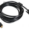 Кабель Buro HDMI (m) - DVI-D (m), GOLD , ферритовый фильтр , 5м, черный [hdmi-19m-dvi-d-5m]