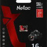 Карта памяти microSDHC UHS-I U1 NETAC P500 Extreme Pro 16 ГБ, 90 МБ/с, Class 10, NT02P500PRO-016G-S, 1 шт., без адаптера