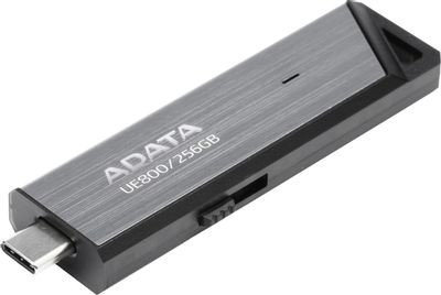 Флешка USB (Type-C) A-Data UE800 256ГБ, USB3.2, серебристый [aeli-ue800-256g-csg]