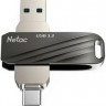 Флешка USB NETAC US1 256ГБ, USB3.0, черный и серебристый [nt03us11c-256g-32bk]