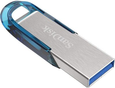 Флешка USB Sandisk Cruzer Ultra Flair 128ГБ, USB3.0, синий [sdcz73-128g-g46b]