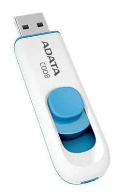 Флешка USB A-Data Classic C008 16ГБ, USB2.0, белый и синий [ac008-16g-rwe]