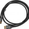 Кабель Display Port Ultra HD, DisplayPort (m) - DisplayPort (m), GOLD , 2м, пакет, черный