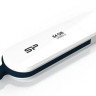 Флешка USB Silicon Power Blaze B32 64ГБ, USB3.0, белый и синий [sp064gbuf3b32v1w]