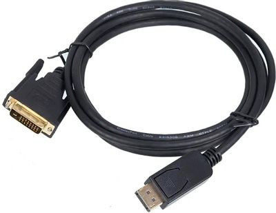 Кабель Display Port DisplayPort (m) - DVI (m), GOLD , 2м, черный