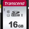 Карта памяти SDHC UHS-I U1 Transcend 16 ГБ, 95 МБ/с, Class 10, TS16GSDC300S, 1 шт., без адаптера
