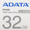 Флешка USB A-Data UV220 32ГБ, USB2.0, белый и серый [auv220-32g-rwhgy]