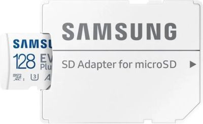 Карта памяти microSDXC UHS-I Samsung EVO Plus 128 ГБ, 160 МБ/с, Class 10, MB-MC128SA/EU, 1 шт., переходник SD