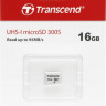 Карта памяти microSDHC UHS-I U1 Transcend 16 ГБ, 95 МБ/с, Class 10, TS16GUSD300S, 1 шт., без адаптера