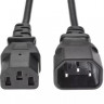 Кабель-удлинитель питания PREMIER 5-284, IEC C13 (прямой) - IEC C14 (прямой), круглое, 1.8м, Bulk, черный [5-284(0.75) 1.8]
